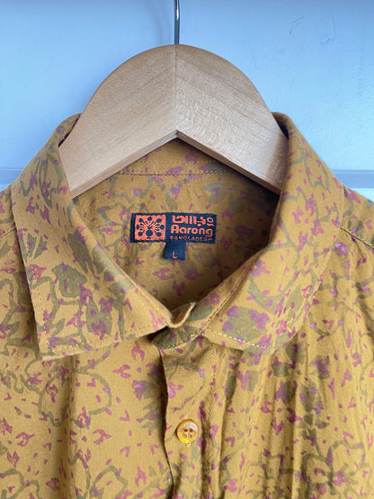 MUSTARD AARONG MENS BUTTON UP