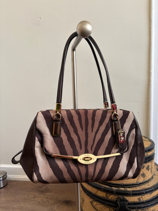 Madison Small Madeline Zebra Print East/West Satchel