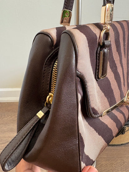 Madison Small Madeline Zebra Print East/West Satchel