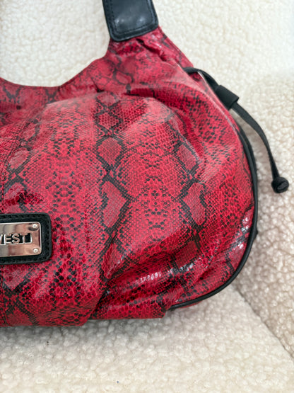 NINE WEST SNAKE PRINT SHOULDER BAG