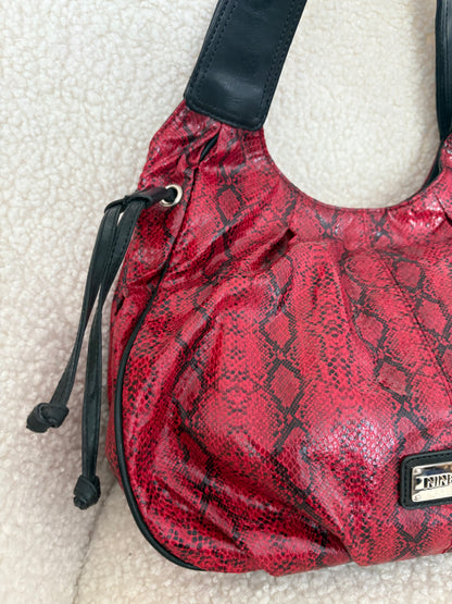 NINE WEST SNAKE PRINT SHOULDER BAG