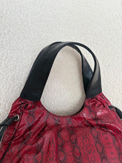 NINE WEST SNAKE PRINT SHOULDER BAG