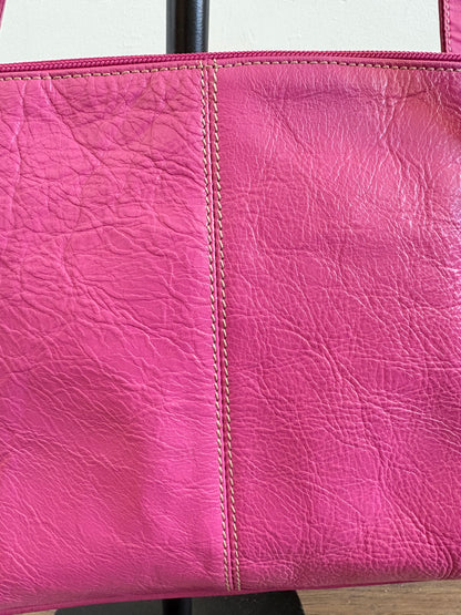 PINK LEATHER FRANK SARTO SHOULDER BAG