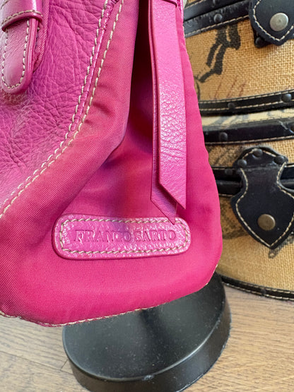 PINK LEATHER FRANK SARTO SHOULDER BAG