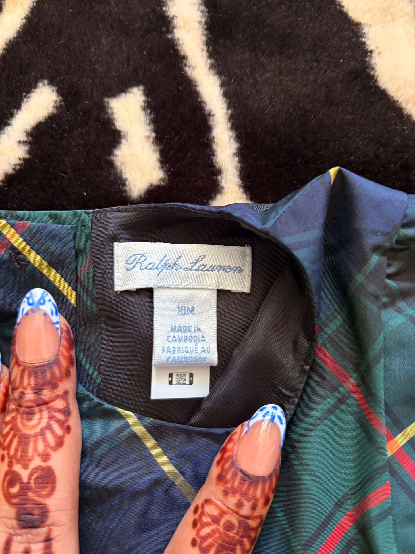 RALPH LAUREN TARTAN DRESS - 18M