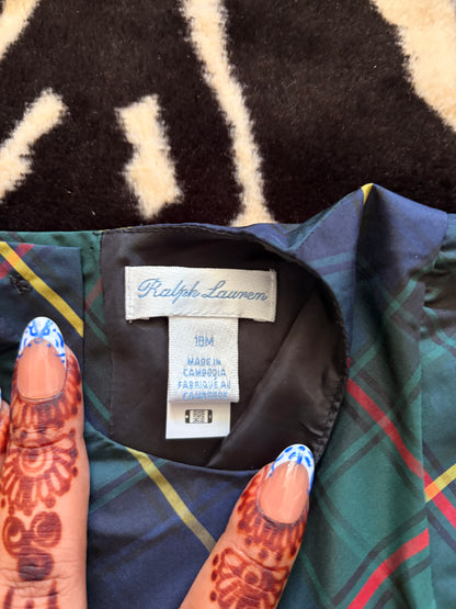 RALPH LAUREN TARTAN DRESS - 18M