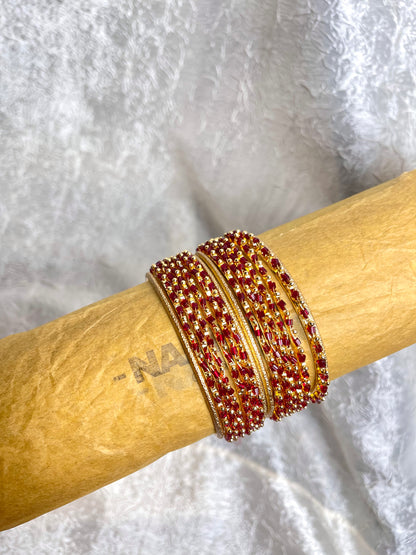 RED AND GOLD BANGLES