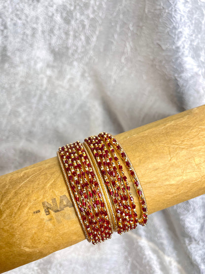 RED AND GOLD BANGLES