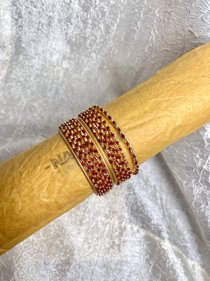 RED AND GOLD BANGLES