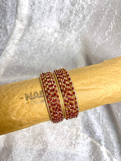 RED AND GOLD BANGLES