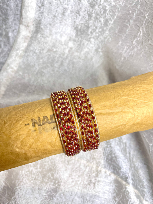 RED AND GOLD BANGLES