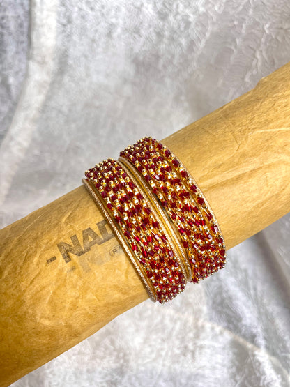 RED AND GOLD BANGLES