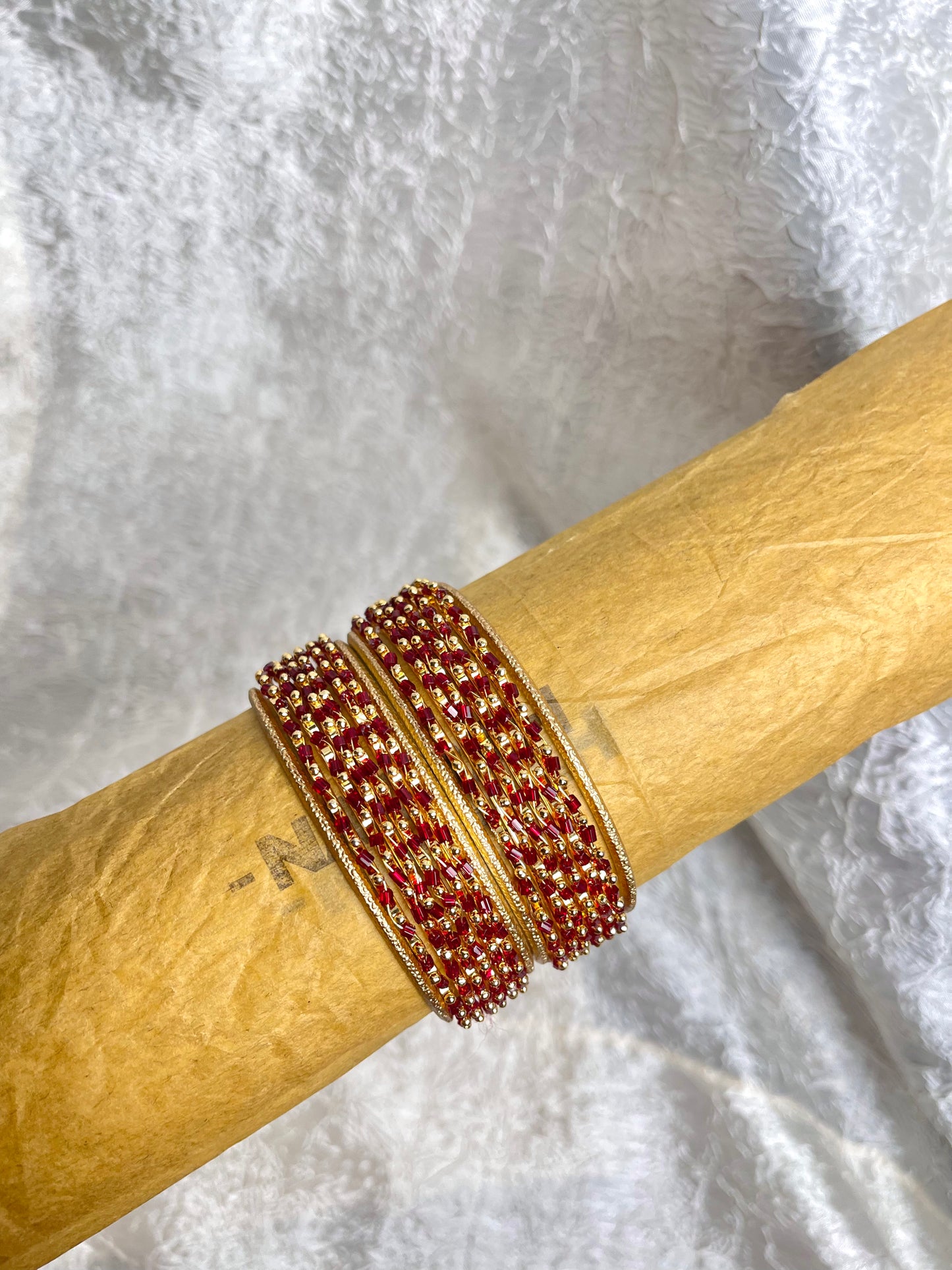 RED AND GOLD BANGLES