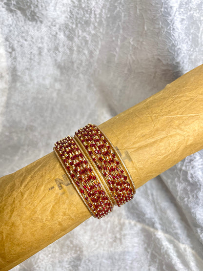RED AND GOLD BANGLES