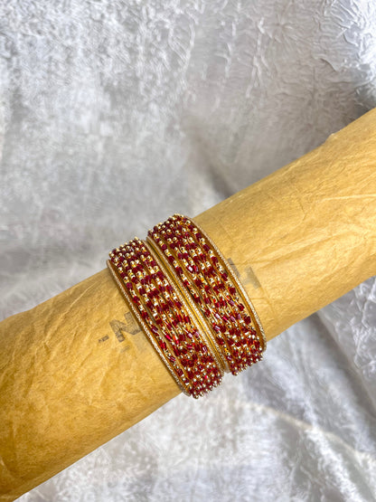 RED AND GOLD BANGLES