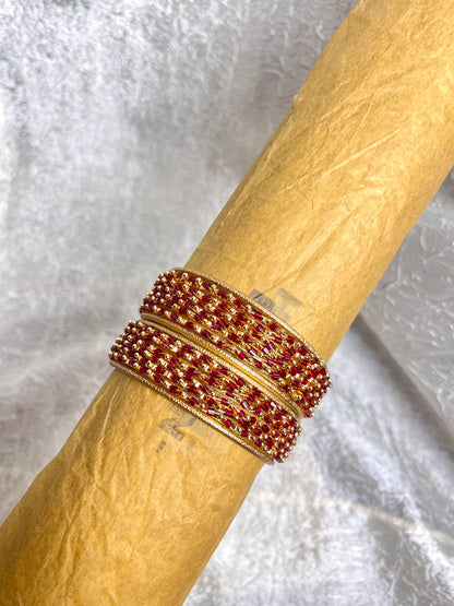 RED AND GOLD BANGLES