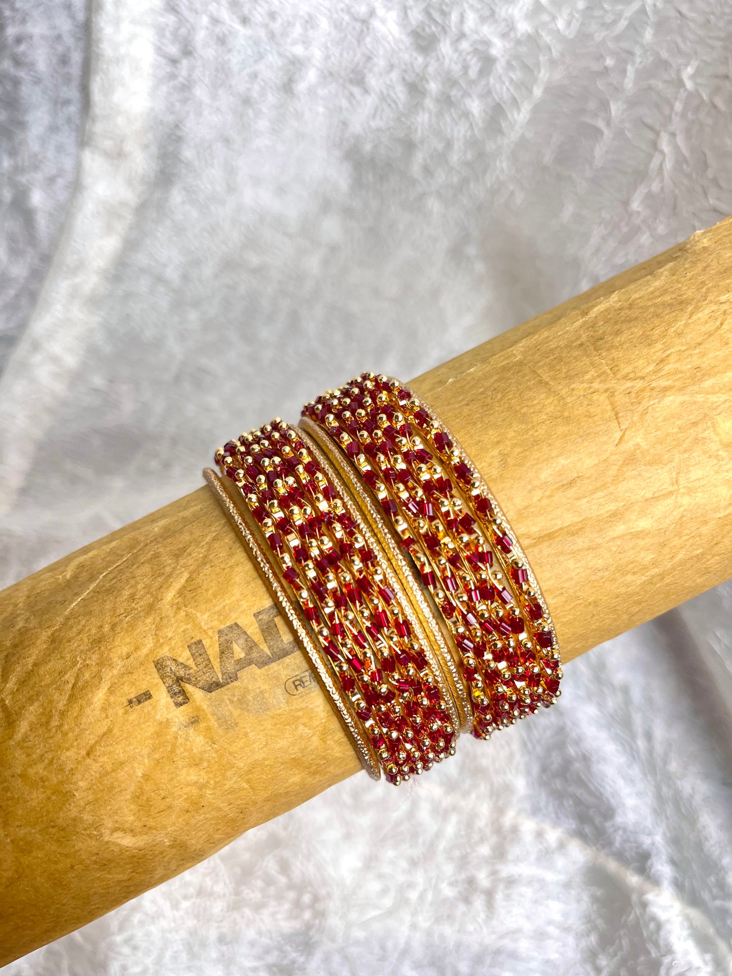 RED AND GOLD BANGLES