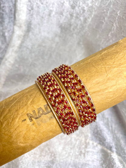 RED AND GOLD BANGLES