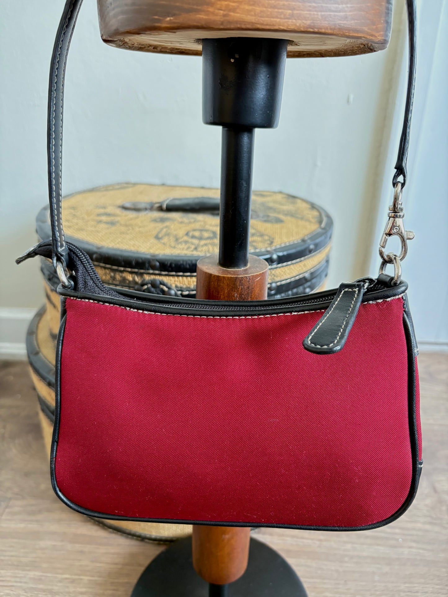 RED NYLON NINE WEST PURSE