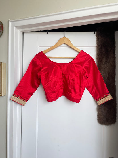 RED SAREE BLOUSE