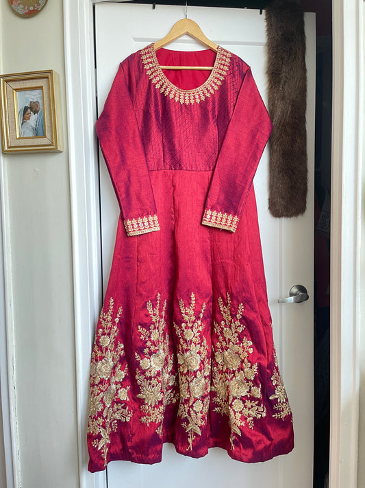 ROYAL RED ANARKALI SET