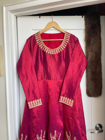 ROYAL RED ANARKALI SET