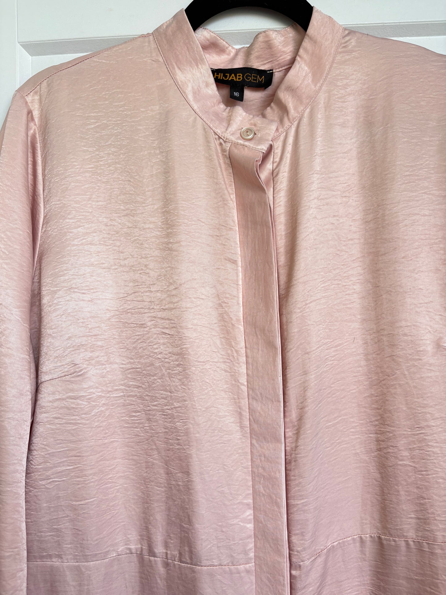 SATIN MAXI SHIRT DRESS
