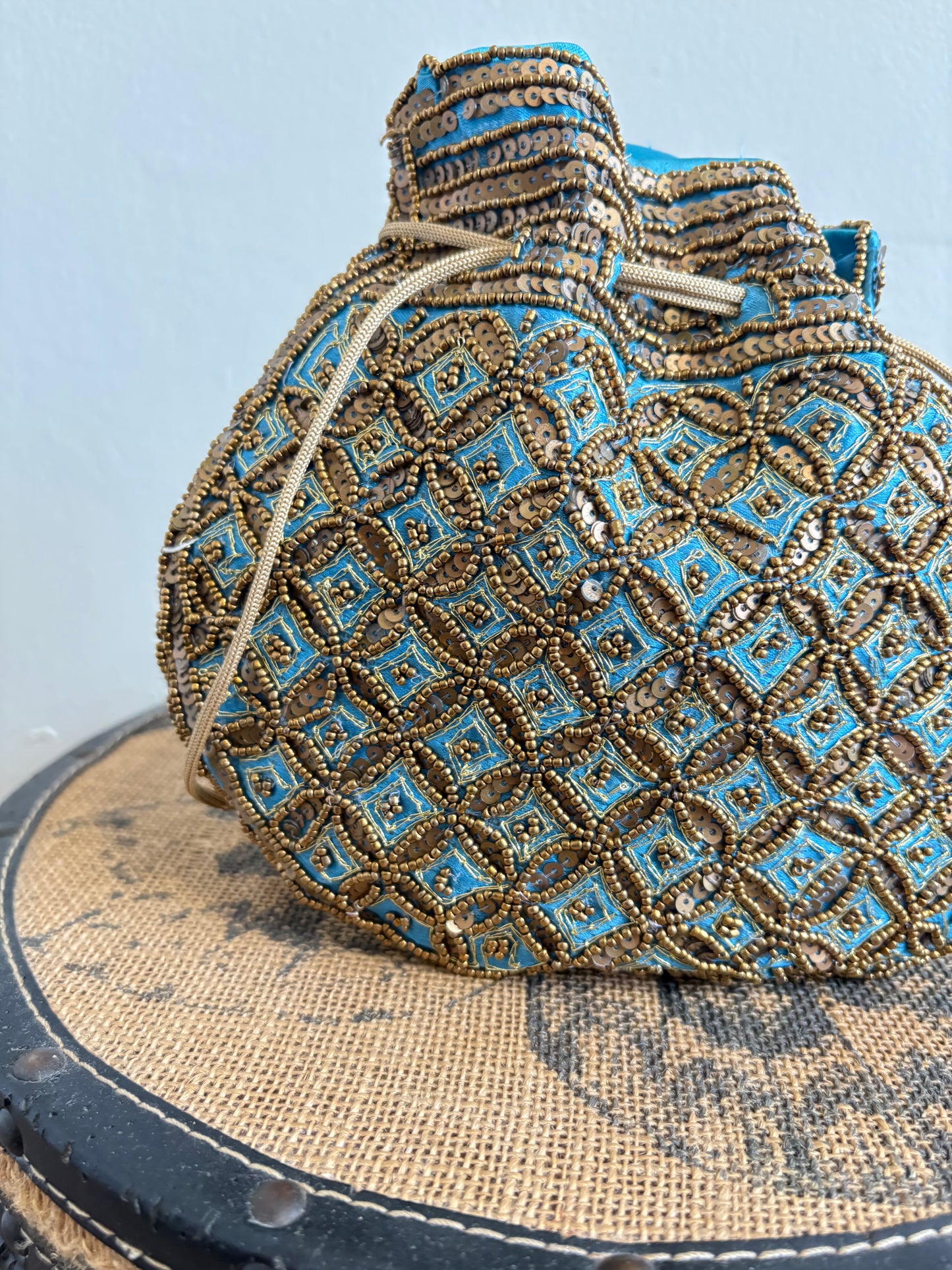 SILK BEADED POTLI BAG