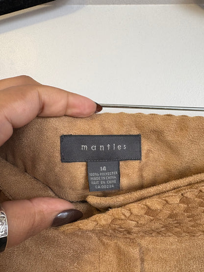 SUEDE MIDI SKIRT WITH FRINGE DETAILS