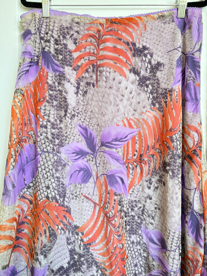 TROPICAL PRINTED MAXI SKIRT