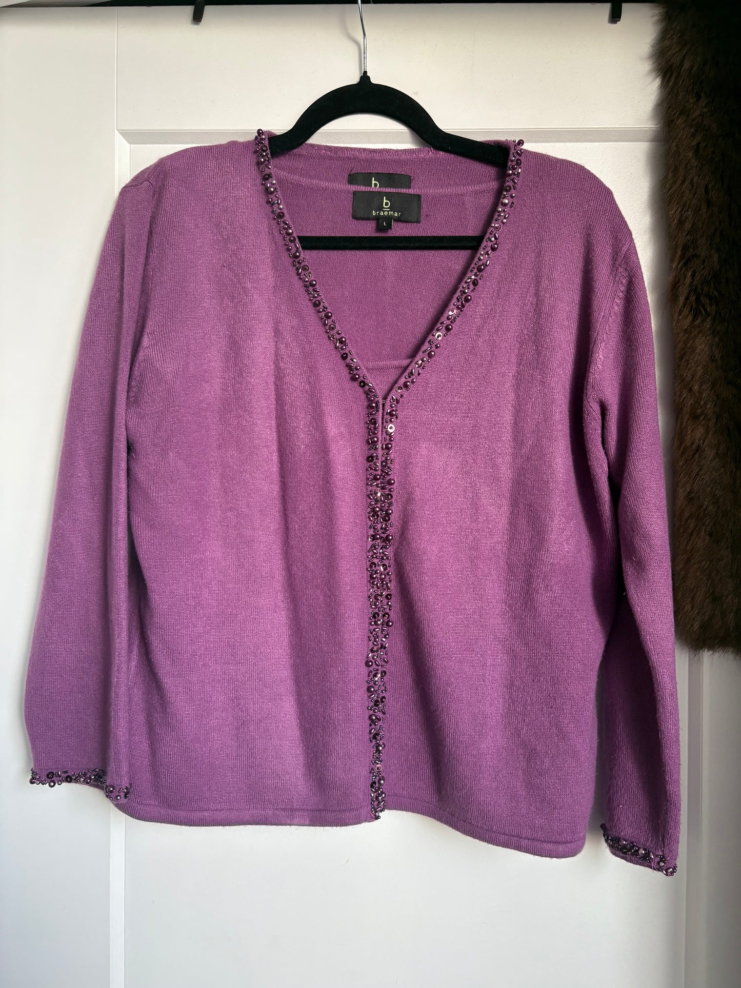 TWO PIECE CARDIGAN AND TANK TOP - L