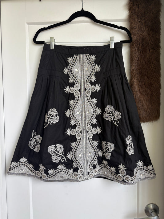 URBAN BEHAVIOUR BLACK EMBELLISHED SKIRT - XS