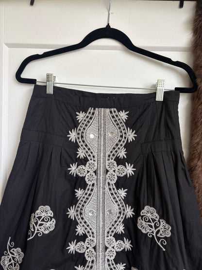 URBAN BEHAVIOUR BLACK EMBELLISHED SKIRT - XS