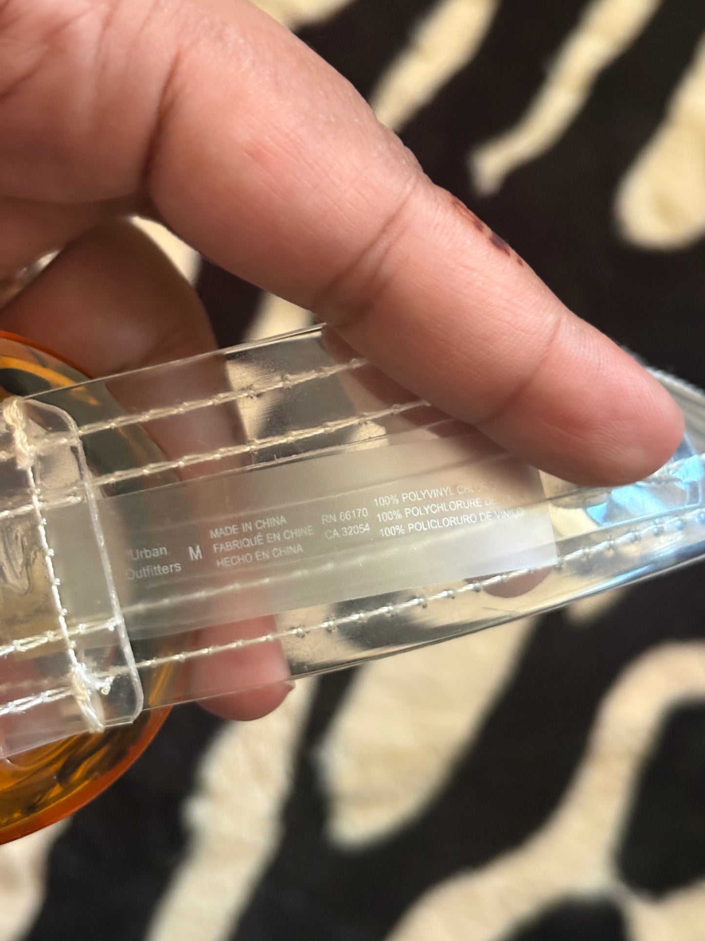 URBAN OUTFITTERS CLEAR BELT