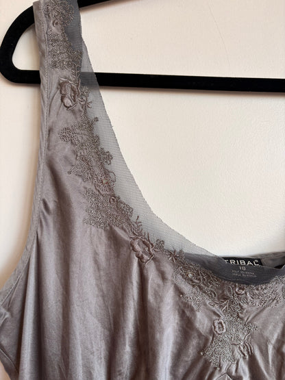 VINTAGE 100% SILK SLIP TOP - 16
