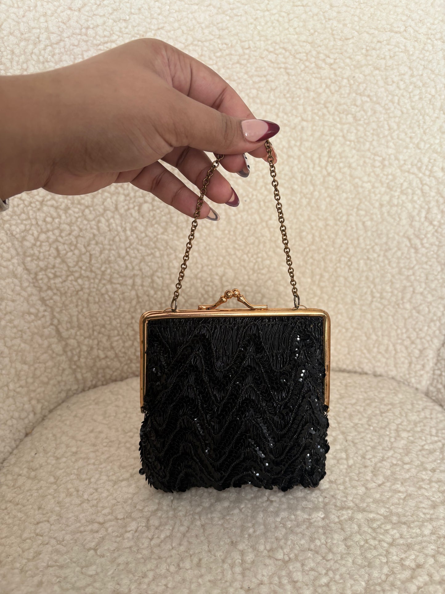 VINTAGE 60s HONG KONG BEADED PURSE