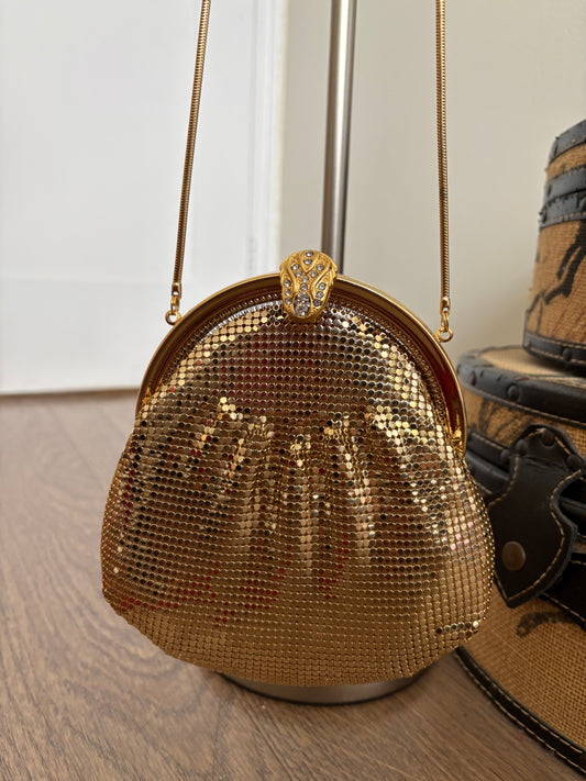 VINTAGE 70s GOLD CHAINMAIL PURSE