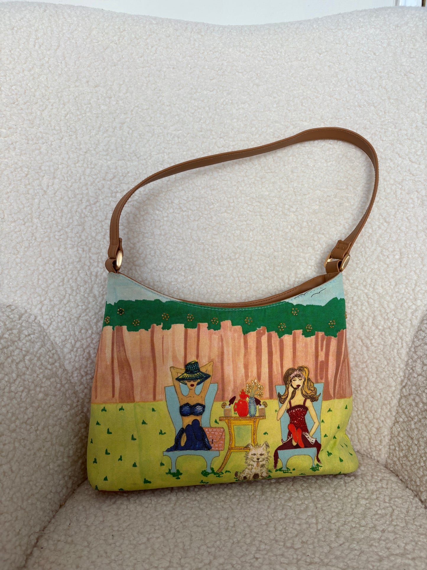 VINTAGE 90s BUENO BEADED CONVERTIBLE BAG