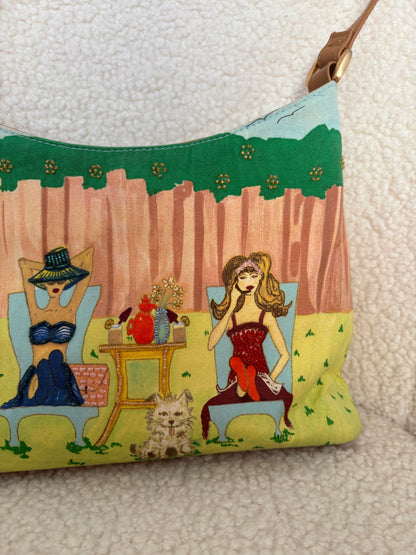 VINTAGE 90s BUENO BEADED CONVERTIBLE BAG