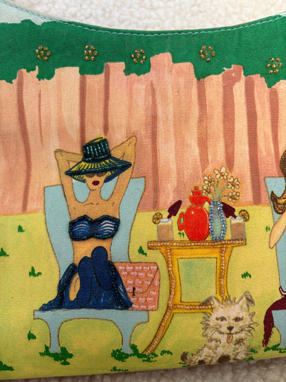 VINTAGE 90s BUENO BEADED CONVERTIBLE BAG