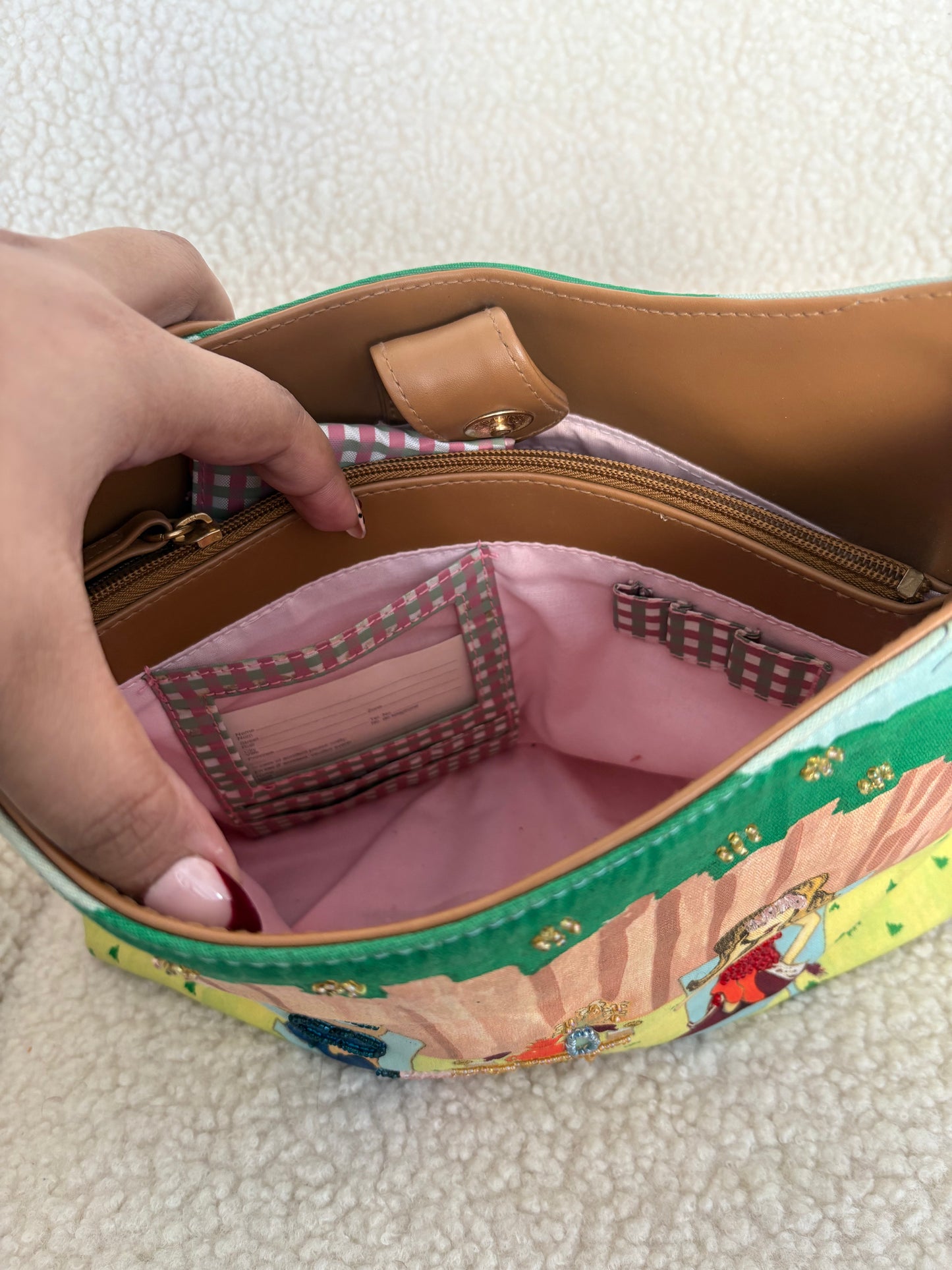 VINTAGE 90s BUENO BEADED CONVERTIBLE BAG