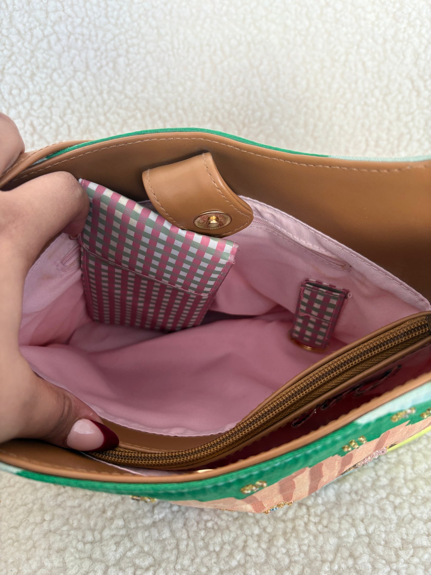 VINTAGE 90s BUENO BEADED CONVERTIBLE BAG