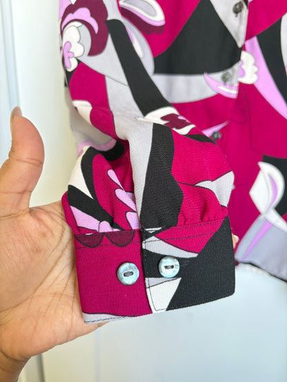 VINTAGE ABSTRACT PATTERN BUTTON DOWN