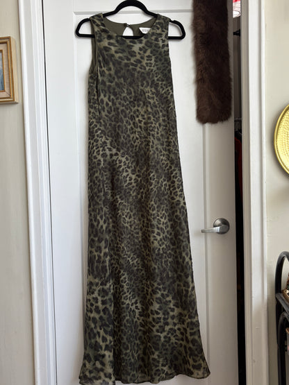 VINTAGE ANIMAL PRINT MAXI DRESS