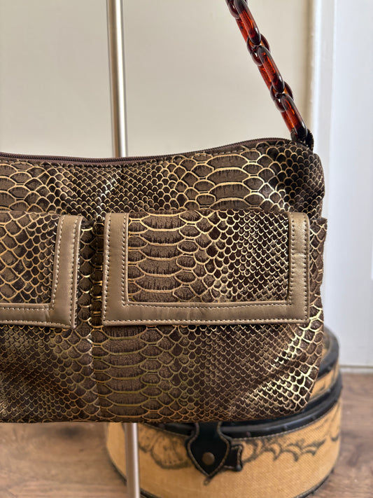 VINTAGE ANIMAL PRINT SHOULDER BAG
