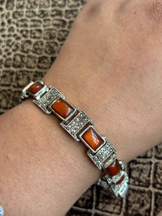 VINTAGE ART DECO CARNELIAN BRACELET