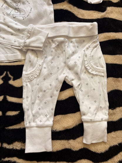 VINTAGE BABY 3 PIECE SET - 0-3M