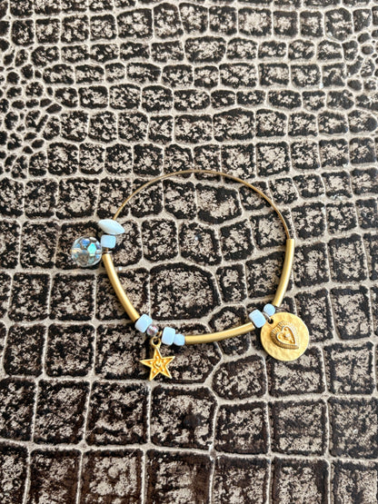 VINTAGE BEADED CHARM BRACELET