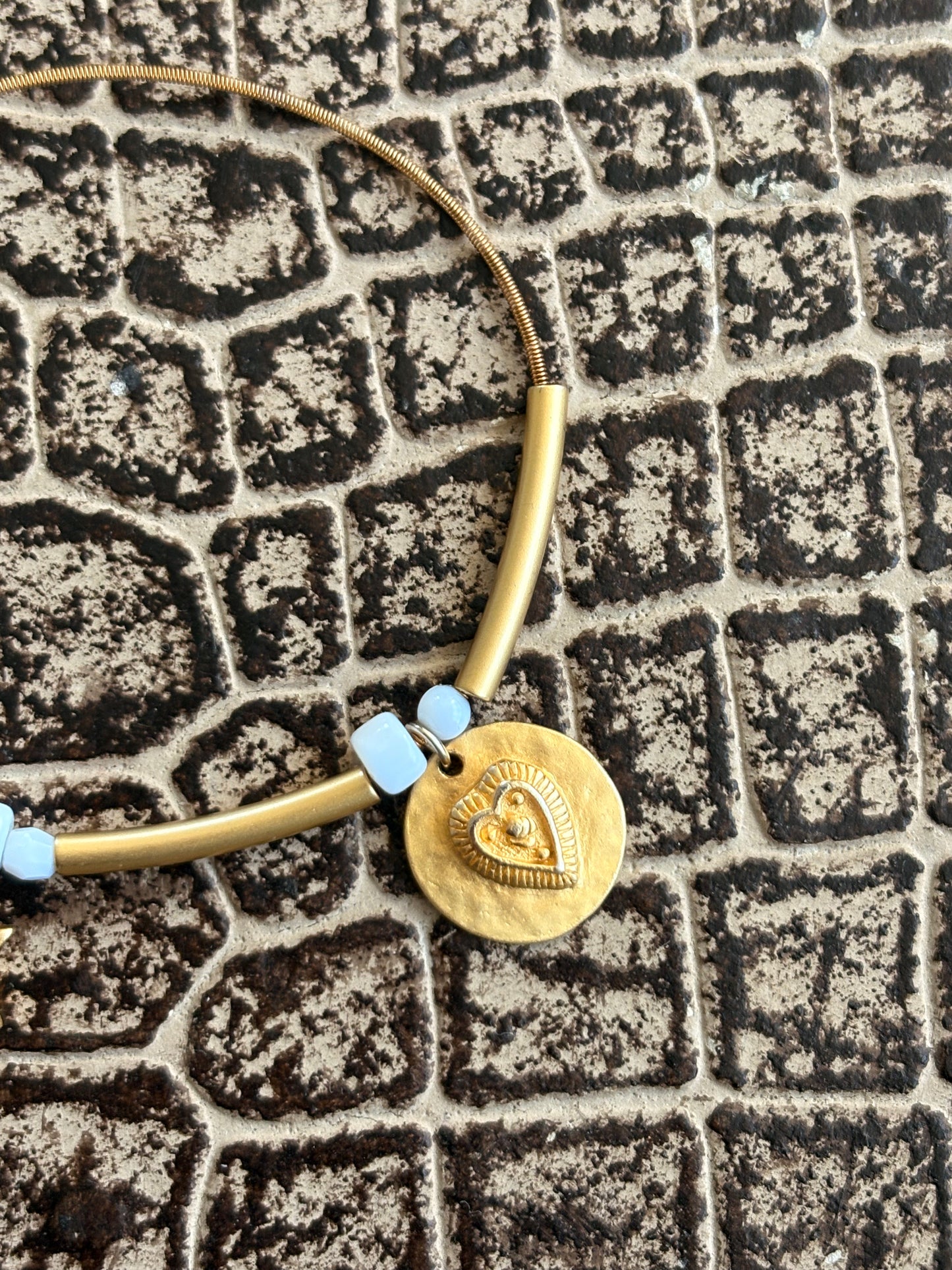 VINTAGE BEADED CHARM BRACELET