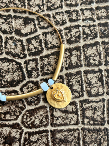 VINTAGE BEADED CHARM BRACELET